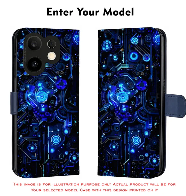 Black_And_Blue_Circuit_Board_Design_Printed_Flip_Case_Cover_With_Camera_Protection_Mk000417_Fcuv