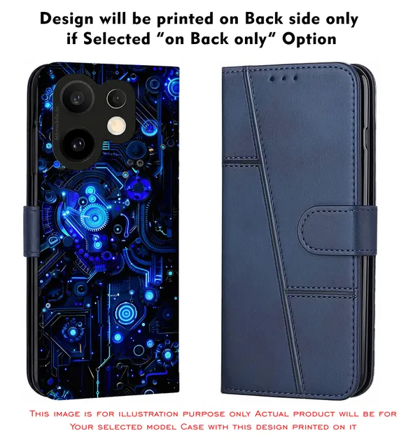 Black_And_Blue_Circuit_Board_Design_Printed_Flip_Case_Cover_With_Camera_Protection_Mk000417_Fcuv