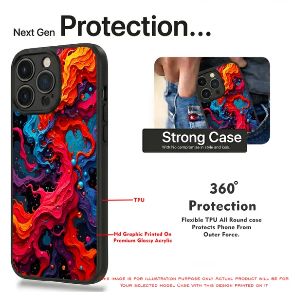 Abstract_Swirling_Paint_Pattern_With_Red,_Orange,_Blue,_And_Black_Design_Printed_Premium_Glossy_Back_Case_Cover_With_Camera_Protection_Mk000418_Bx