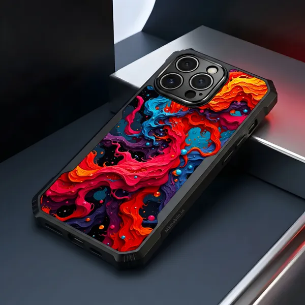 Abstract_Swirling_Paint_Pattern_With_Red,_Orange,_Blue,_And_Black__Design_Printed_Bumper_Glossy_Back_Case_Cover_With_Camera_Protection_Mk000418_Bx