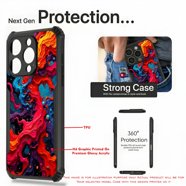 Abstract_Swirling_Paint_Pattern_With_Red,_Orange,_Blue,_And_Black__Design_Printed_Bumper_Glossy_Back_Case_Cover_With_Camera_Protection_Mk000418_Bx
