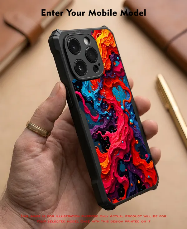 Abstract_Swirling_Paint_Pattern_With_Red,_Orange,_Blue,_And_Black__Design_Printed_Bumper_Glossy_Back_Case_Cover_With_Camera_Protection_Mk000418_Bx