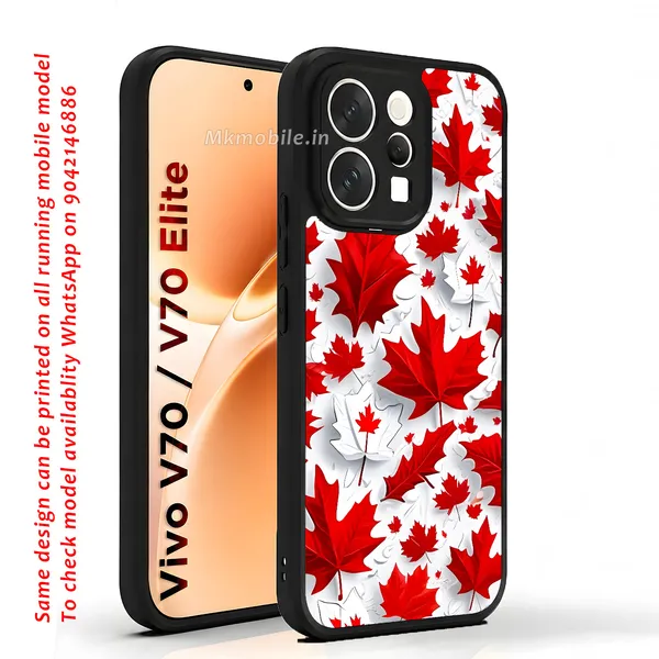 Features_A_Canadian_Maple_Leaf_Flag_Motif_Design_Printed_Premium_Glossy_Back_Case_Cover_With_Camera_Protection_For_Vivo_V70_5G_/_V70_5G_Elite_Mk000419_Bx