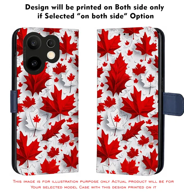Features_A_Canadian_Maple_Leaf_Flag_Motif_Design_Printed_Flip_Case_Cover_With_Camera_Protection_Mk000419_Fcuv