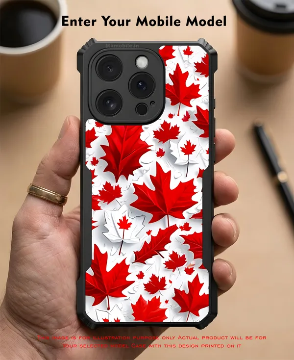 Features_A_Canadian_Maple_Leaf_Flag_Motif__Design_Printed_Bumper_Glossy_Back_Case_Cover_With_Camera_Protection_Mk000419_Bx