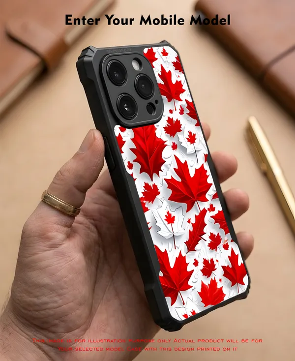 Features_A_Canadian_Maple_Leaf_Flag_Motif__Design_Printed_Bumper_Glossy_Back_Case_Cover_With_Camera_Protection_Mk000419_Bx