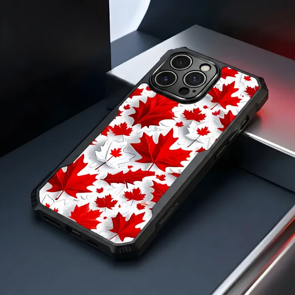 Features_A_Canadian_Maple_Leaf_Flag_Motif__Design_Printed_Bumper_Glossy_Back_Case_Cover_With_Camera_Protection_Mk000419_Bx