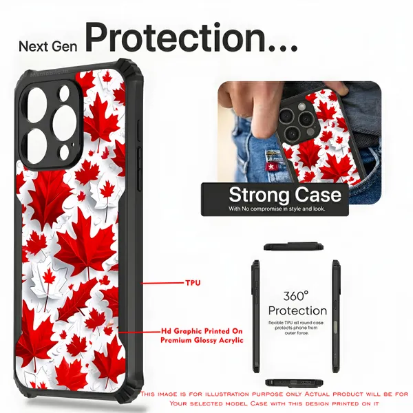 Features_A_Canadian_Maple_Leaf_Flag_Motif__Design_Printed_Bumper_Glossy_Back_Case_Cover_With_Camera_Protection_Mk000419_Bx