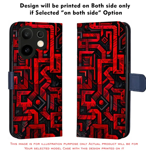 Geometric_Circuit_Board_Or_Doodle_Style_Design_Printed_Flip_Case_Cover_With_Camera_Protection_Mk000422_Fcuv