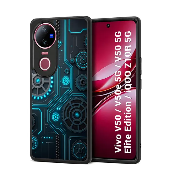 Abstract_Gear_Wheel_Mechanism_Design_Printed_Premium_Glossy_Back_Case_Cover_With_Camera_Protection_For_Vivo_V50_/_V50e_/_V50_5g_Elite_Edition_/_iQOO_Z10r_5g_Mk000423_Bx