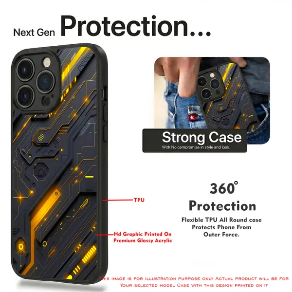 Futuristic_Circuit_Board_Pattern_With_Black_And_Yellow_Accents_Design_Printed_Premium_Glossy_Back_Case_Cover_With_Camera_Protection_Mk000424_Bx
