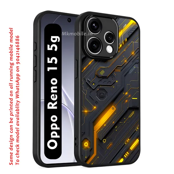 Futuristic_Circuit_Board_Pattern_With_Black_And_Yellow_Accents_Design_Printed_Premium_Glossy_Back_Case_Cover_With_Camera_Protection_For_OPPO_RENO_15_5g_Mk000424_Bx