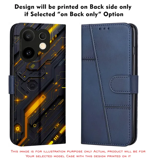 Futuristic_Circuit_Board_Pattern_With_Black_And_Yellow_Accents_Design_Printed_Flip_Case_Cover_With_Camera_Protection_Mk000424_Fcuv