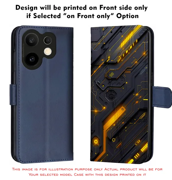 Futuristic_Circuit_Board_Pattern_With_Black_And_Yellow_Accents_Design_Printed_Flip_Case_Cover_With_Camera_Protection_Mk000424_Fcuv