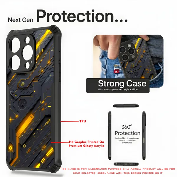 Futuristic_Circuit_Board_Pattern_With_Black_And_Yellow_Accents__Design_Printed_Bumper_Glossy_Back_Case_Cover_With_Camera_Protection_Mk000424_Bx