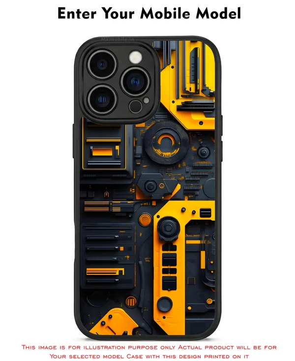 Industrial_Style,_Orange_And_Black_Mechanical_Design_Printed_Premium_Glossy_Back_Case_Cover_With_Camera_Protection_Mk000425_Bx