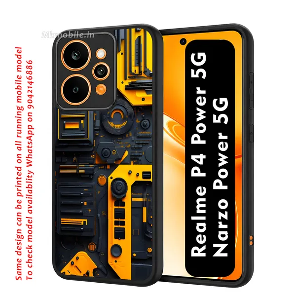 Industrial_Style,_Orange_And_Black_Mechanical_Design_Printed_Premium_Glossy_Back_Case_Cover_With_Camera_Protection_For_Realme_P4_Power_5G_/_Narzo_Power_5G_Mk000425_Bx