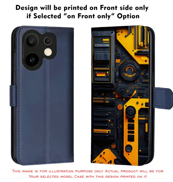 Industrial_Style,_Orange_And_Black_Mechanical_Design_Printed_Flip_Case_Cover_With_Camera_Protection_Mk000425_Fcuv