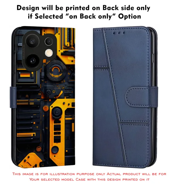 Industrial_Style,_Orange_And_Black_Mechanical_Design_Printed_Flip_Case_Cover_With_Camera_Protection_Mk000425_Fcuv