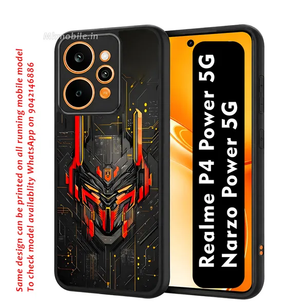 Illustration_Of_A_Robot_Reminiscent_Of_Optimus_Prime_Design_Printed_Premium_Glossy_Back_Case_Cover_With_Camera_Protection_For_Realme_P4_Power_5G_/_Narzo_Power_5G_Mk000426_Bx