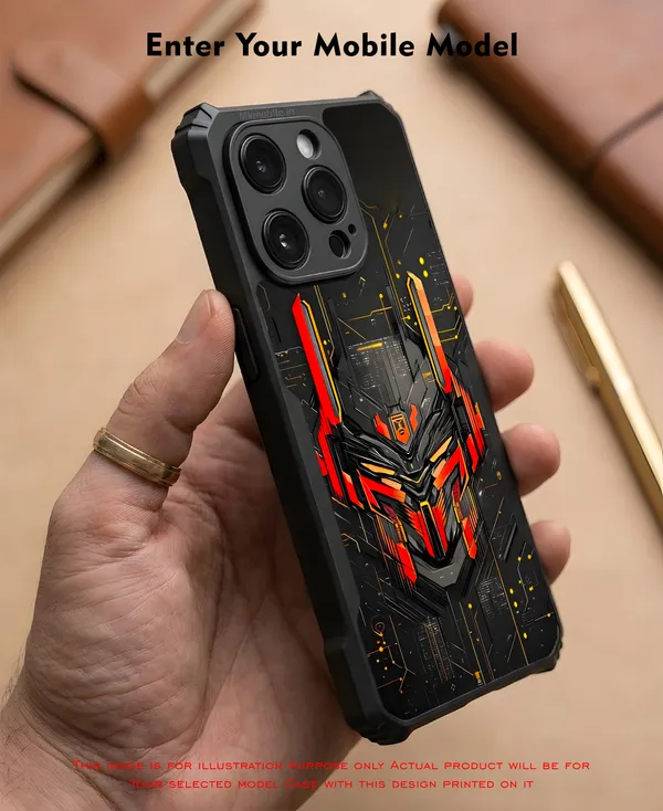 Illustration_Of_A_Robot_Reminiscent_Of_Optimus_Prime__Design_Printed_Bumper_Glossy_Back_Case_Cover_With_Camera_Protection_Mk000426_Bx