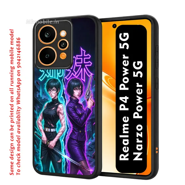 Maki_Zenin_And_Mai_Zenin_From_The_Jujutsu_Kaisen_Anime_Series_Design_Printed_Premium_Glossy_Back_Case_Cover_With_Camera_Protection_For_Realme_P4_Power_5G_/_Narzo_Power_5G_Mk000427_Bx