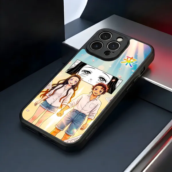 Characters_Tanjiro_Kamado_And_Nezuko_Kamado_From_The_Anime_Demon_Slayer_Kimetsu_No_Yaiba_Design_Printed_Premium_Glossy_Back_Case_Cover_With_Camera_Protection_Mk000436_Bx