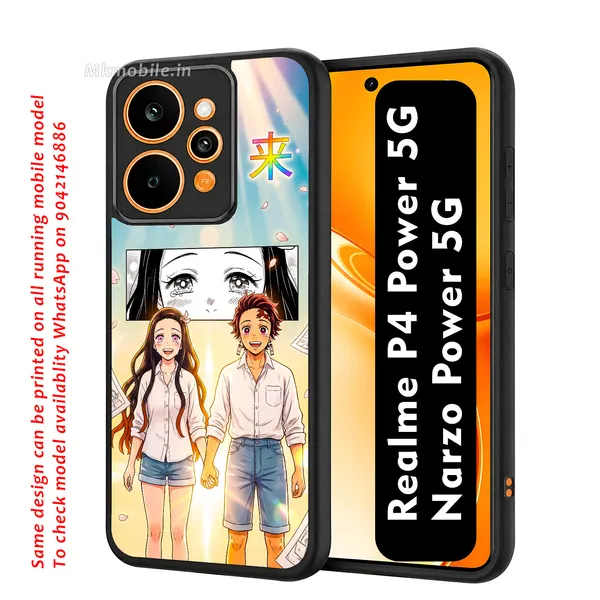 Characters_Tanjiro_Kamado_And_Nezuko_Kamado_From_The_Anime_Demon_Slayer_Kimetsu_No_Yaiba_Design_Printed_Premium_Glossy_Back_Case_Cover_With_Camera_Protection_For_Realme_P4_Power_5G_/_Narzo_Power_5G_Mk000436_Bx