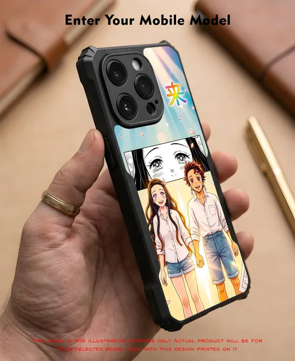 Characters_Tanjiro_Kamado_And_Nezuko_Kamado_From_The_Anime_Demon_Slayer_Kimetsu_No_Yaiba__Design_Printed_Bumper_Glossy_Back_Case_Cover_With_Camera_Protection_Mk000436_Bx