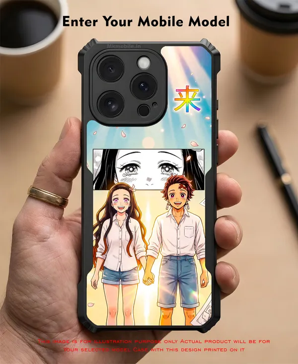 Characters_Tanjiro_Kamado_And_Nezuko_Kamado_From_The_Anime_Demon_Slayer_Kimetsu_No_Yaiba__Design_Printed_Bumper_Glossy_Back_Case_Cover_With_Camera_Protection_Mk000436_Bx