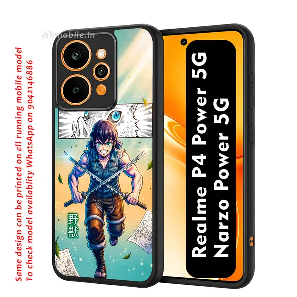 Inosuke_Hashibira_From_The_Anime_Demon_Slayer_Kimetsu_No_Yaiba_Design_Printed_Premium_Glossy_Back_Case_Cover_With_Camera_Protection_For_Realme_P4_Power_5G_/_Narzo_Power_5G_Mk000437_Bx