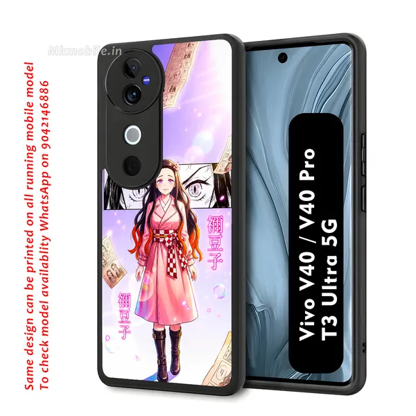 Nezuko_Kamado_From_Anime_Series_Demon_Slayer_Design_Printed_Premium_Glossy_Back_Case_Cover_With_Camera_Protection_For_Vivo_V40_5G_/_V40_Pro_5G_/_T3_Ultra_5G_Mk000441_Bx