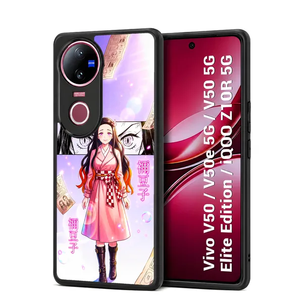 Nezuko_Kamado_From_Anime_Series_Demon_Slayer_Design_Printed_Premium_Glossy_Back_Case_Cover_With_Camera_Protection_For_Vivo_V50_/_V50e_/_V50_5g_Elite_Edition_/_iQOO_Z10r_5g_Mk000441_Bx