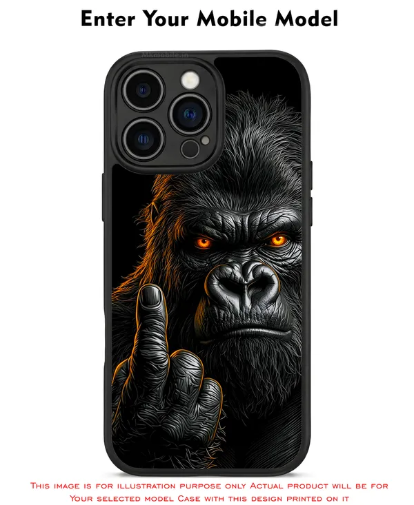 A_Fierce_Close_Up_Portrait_Of_A_Gorilla_In_Swag_Or_Snarl_Expression_Design_Printed_Premium_Glossy_Back_Case_Cover_With_Camera_Protection_Mk000450_Bx
