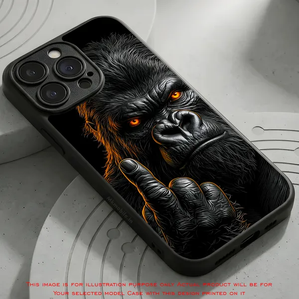 A_Fierce_Close_Up_Portrait_Of_A_Gorilla_In_Swag_Or_Snarl_Expression_Design_Printed_Premium_Glossy_Back_Case_Cover_With_Camera_Protection_Mk000450_Bx