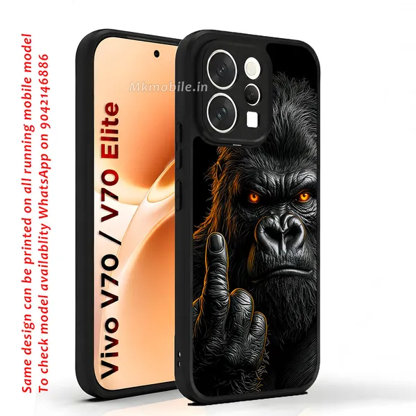 A_Fierce_Close_Up_Portrait_Of_A_Gorilla_In_Swag_Or_Snarl_Expression_Design_Printed_Premium_Glossy_Back_Case_Cover_With_Camera_Protection_For_Vivo_V70_5G_/_V70_5G_Elite_Mk000450_Bx