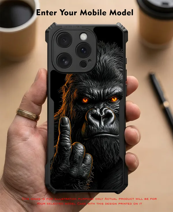 A_Fierce_Close_Up_Portrait_Of_A_Gorilla_In_Swag_Or_Snarl_Expression__Design_Printed_Bumper_Glossy_Back_Case_Cover_With_Camera_Protection_Mk000450_Bx