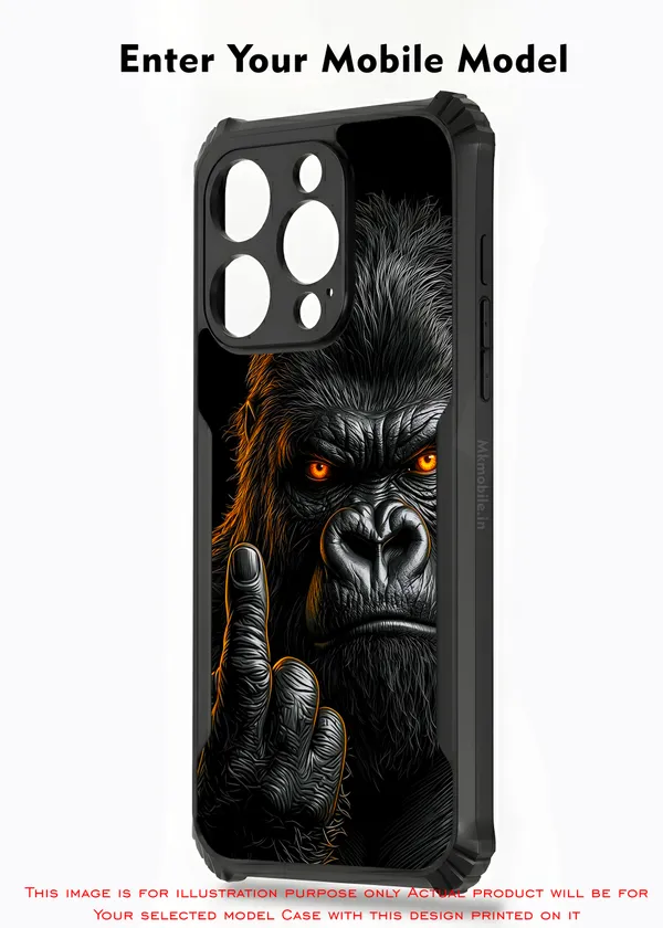 A_Fierce_Close_Up_Portrait_Of_A_Gorilla_In_Swag_Or_Snarl_Expression__Design_Printed_Bumper_Glossy_Back_Case_Cover_With_Camera_Protection_Mk000450_Bx