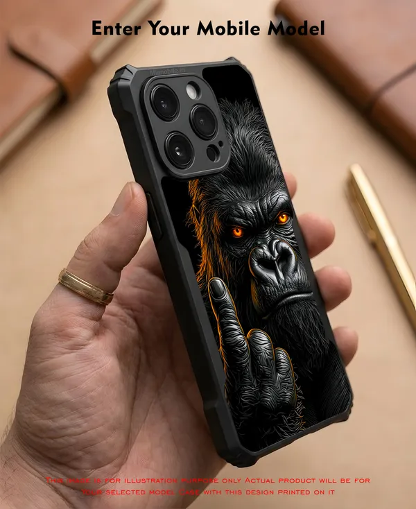 A_Fierce_Close_Up_Portrait_Of_A_Gorilla_In_Swag_Or_Snarl_Expression__Design_Printed_Bumper_Glossy_Back_Case_Cover_With_Camera_Protection_Mk000450_Bx
