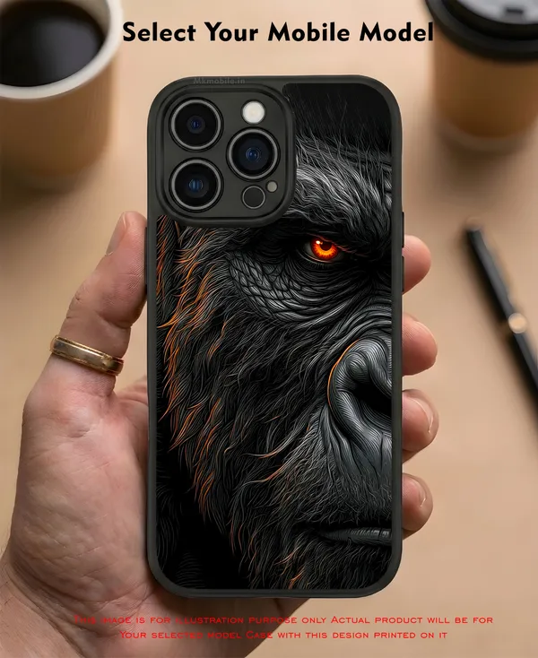 Realistic_Close_Up_Portrait_Of_A_Gorilla_With_Glaring_Red_Eyes_Design_Printed_Premium_Glossy_Back_Case_Cover_With_Camera_Protection_Mk000451_Bx