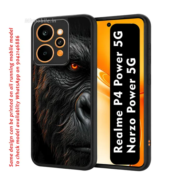 Realistic_Close_Up_Portrait_Of_A_Gorilla_With_Glaring_Red_Eyes_Design_Printed_Premium_Glossy_Back_Case_Cover_With_Camera_Protection_For_Realme_P4_Power_5G_/_Narzo_Power_5G_Mk000451_Bx
