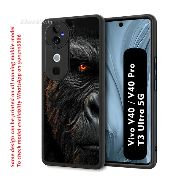 Realistic_Close_Up_Portrait_Of_A_Gorilla_With_Glaring_Red_Eyes_Design_Printed_Premium_Glossy_Back_Case_Cover_With_Camera_Protection_For_Vivo_V40_5G_/_V40_Pro_5G_/_T3_Ultra_5G_Mk000451_Bx