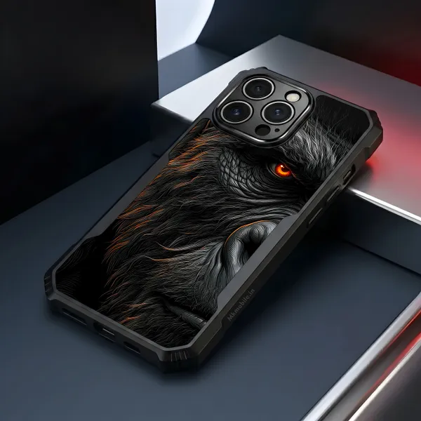 Realistic_Close_Up_Portrait_Of_A_Gorilla_With_Glaring_Red_Eyes__Design_Printed_Bumper_Glossy_Back_Case_Cover_With_Camera_Protection_Mk000451_Bx