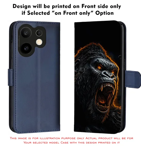 Realistic_Close_Up_Portrait_Of_A_Gorilla_With_Glaring_Red_Eyes_Design_Printed_Flip_Case_Cover_With_Camera_Protection_Mk000452_Fcuv