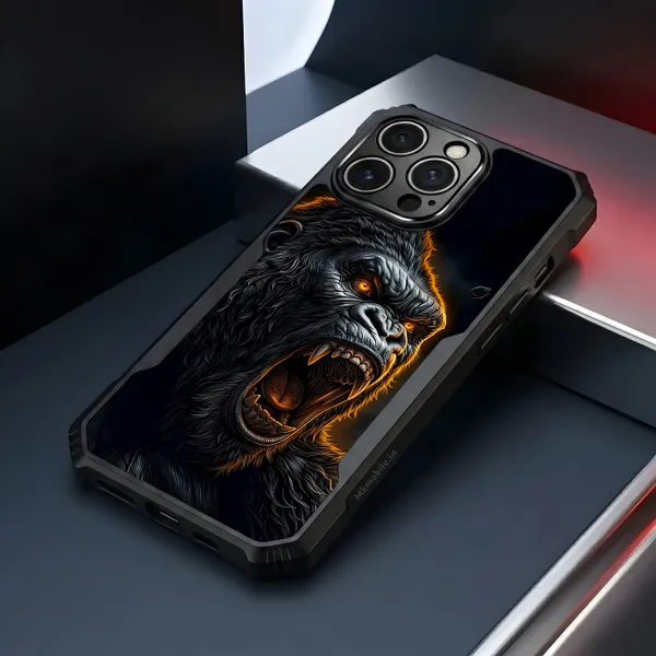 Realistic_Close_Up_Portrait_Of_A_Gorilla_With_Glaring_Red_Eyes__Design_Printed_Bumper_Glossy_Back_Case_Cover_With_Camera_Protection_Mk000452_Bx