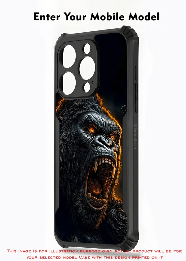 Realistic_Close_Up_Portrait_Of_A_Gorilla_With_Glaring_Red_Eyes__Design_Printed_Bumper_Glossy_Back_Case_Cover_With_Camera_Protection_Mk000452_Bx