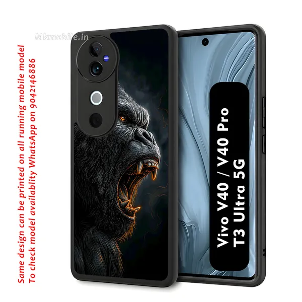 Realistic_Close_Up_Portrait_Of_A_Gorilla_With_Glaring_Red_Eyes_Design_Printed_Premium_Glossy_Back_Case_Cover_With_Camera_Protection_For_Vivo_V40_5G_/_V40_Pro_5G_/_T3_Ultra_5G_Mk000453_Bx