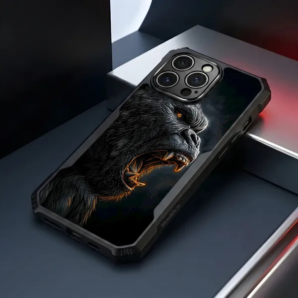 Realistic_Close_Up_Portrait_Of_A_Gorilla_With_Glaring_Red_Eyes__Design_Printed_Bumper_Glossy_Back_Case_Cover_With_Camera_Protection_Mk000453_Bx