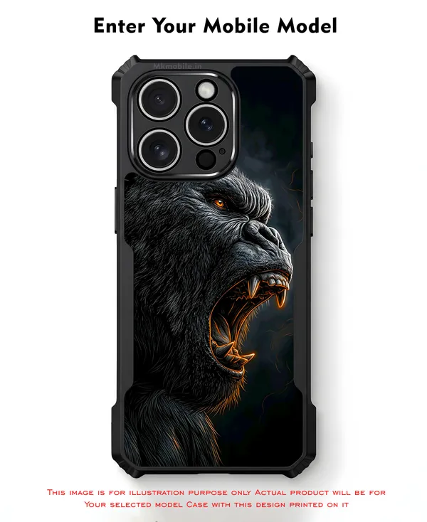 Realistic_Close_Up_Portrait_Of_A_Gorilla_With_Glaring_Red_Eyes__Design_Printed_Bumper_Glossy_Back_Case_Cover_With_Camera_Protection_Mk000453_Bx