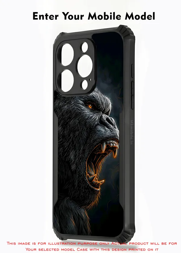 Realistic_Close_Up_Portrait_Of_A_Gorilla_With_Glaring_Red_Eyes__Design_Printed_Bumper_Glossy_Back_Case_Cover_With_Camera_Protection_Mk000453_Bx